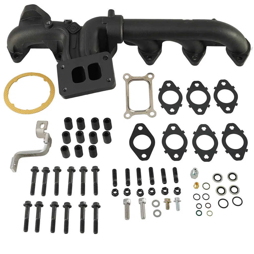 1046070 – BD DIESEL Exhaust Manifold, Cast Iron With Gaskets With Mounting Hardware Two-Piece Slip Joint